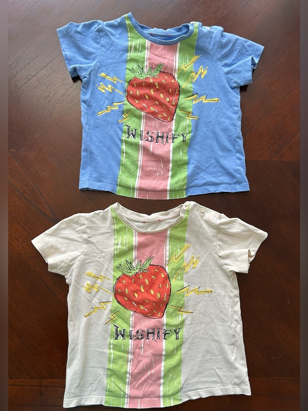 Gucci Kids Strawberry Graphic Tee - Blue & White with Red Accent set size 24M